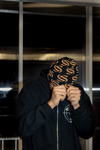 SLATT REVERSIBLE SKULLY “BLACK/BROWN”