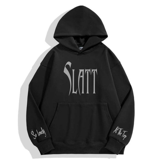 SLATT EMBROIDERY HOODIE "BLACK"