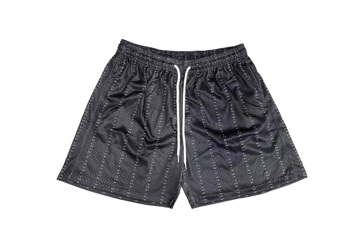 SLATT PINSTRIPE SHORTS "BLACK"